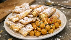 Dolci di Carnevale: Ein Grundteig, sieben Fasnachts-Süssigkeiten zum Teilen