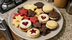 Weihnachtsguetzli-Schachtel selber machen – Mürbeteig in 3 Farben, einfach zu füllen