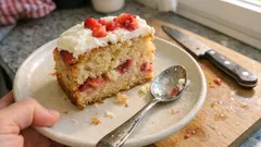 Fluffige Erdbeer-Torte ohne Ei – schnell gerührt, mit Pflanzendrink gebacken
