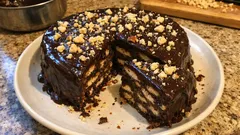 Torta di biscotti: Schoggi-Kühlschranktorte ohne Backen – mit Guetzli & Ganache