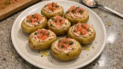 Gefüllte Kartoffeln mit Räucherlachs – ein festliches Apéro, das sich gut vorbereiten lässt