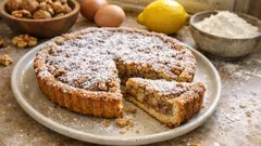 Crostata di noci: saftige Baumnusstorte mit Öl-Mürbeteig – ganz unkompliziert