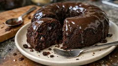 Ciambella doppio cioccolato: luftiger Schoggi-Gugelhupf mit feiner Kakaoglasur