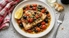 Pesce spada alla siciliana: saftiger Schwertfisch in Tomaten-Kapern-Sauce