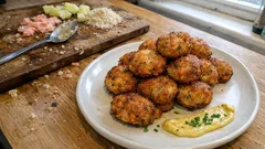 Polpette di salmone: knusprige Lachsbällchen mit Kartoffel – perfekt zum Apéro