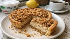 Crostata mit Ricotta, Amaretti und Espresso – einfach gebacken, schön schnittfest