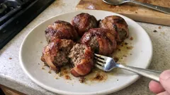 Polpette al forno mit Bacon – knusprig aus dem Ofen, innen schön saftig