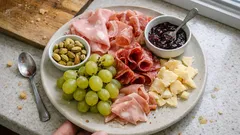 Tagliere di Salumi: italienische Apéro-Platte ohne Kochen – mit Trauben & Grana