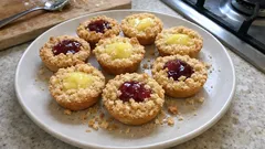 Sbriciolate mignon aus der Muffinform – knusprige Mini-Törtchen mit Konfi