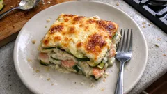 Cremige Zucchetti-Garnelen-Lasagne – mit Béchamel und goldener Käsekruste