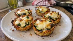 Cestini di patate aus dem Ofen – knusprige Kartoffel-Körbli mit Zucchetti & Scamorza