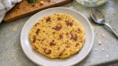 Piadina aus Kichererbsenmehl aus der Pfanne – schnell gerührt, ohne Ruhezeit