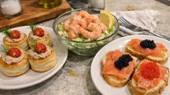 Silvester-Apéro leicht gemacht: Vol-au-vent, Crevetten-Cocktail und Tartines