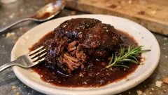 Rindsbäckli im Rotwein – langsam geschmort, butterzart und voller Aroma
